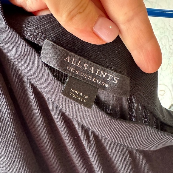 NWOT ALLSAINTS Mary Maxi Dress in Black - Picture 6 of 8